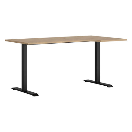 Masa birou SPACE OFFICE, stejar artisan/negru, PAL laminat/metal, pe dreapta, 160x90x76 cm