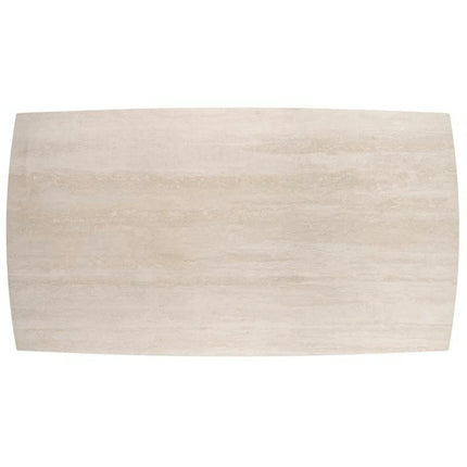Masa extensibila ARMANI, travertin cu efect de marmura/casmir, piatra sinterizata/otel, 165-241x90x77 cm