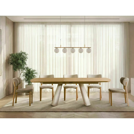 Masă extensibilă CANON, stejar/cașmir, furnir/metal/MDF, 200–240x100x76 cm