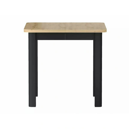 Masă extensibilă OSKAR, stejar artizanal/negru, PAL laminat/MDF, 80–200x80x76 cm
