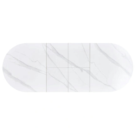 Masa extensibila SIRIUS, alb/stejar natural, 160/240x90x77 cm