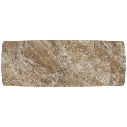 Masa extensibila VINCE, maro/negru, piatra sinterizata/metal, 180/238x90x85 cm