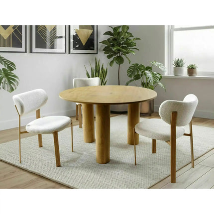 Masă MONTANA, stejar, furnir/MDF, Ø120x76 cm