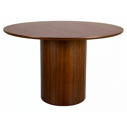 Masă RONDO, nuc, furnir/MDF, Ø120x76 cm