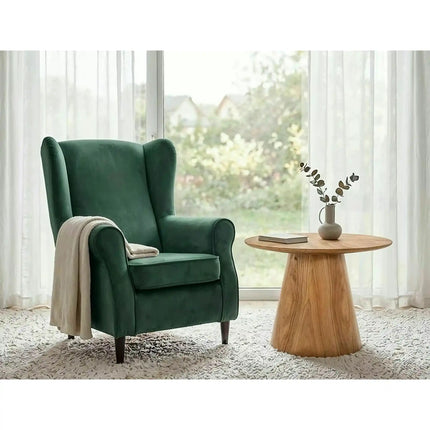 Masuta cafea ANGEL, stejar, furnir/MDF, 60x60x40 cm