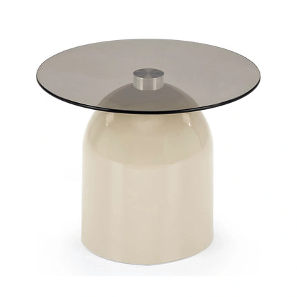 Masuta cafea STARK, fumuriu/casmir, sticla/metal, 50x41 cm