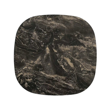 Măsuță cafea STELLA B, negru lucios/cupru, ceramică/metal, 75x75x43 cm