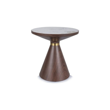 Masuta NAPA B, alb/nuc/auriu, ceramica/metal, 50x50x53 cm