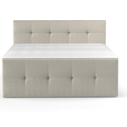 Pat boxspring MEDINO 160x200, personalizabil, cu saltele, topper si lada pentru depozitare