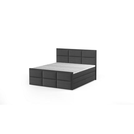 Pat MELVA 140 boxspring, personalizabil, cu spatiu depozitare, saltele si topper 5 cm