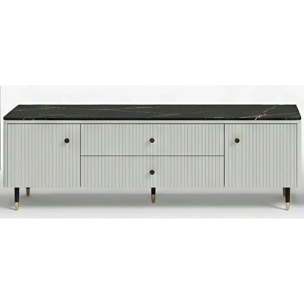 Mobilier de sufragerie moderna SIERRA, casmir/negru, PAL laminat, 3 piese