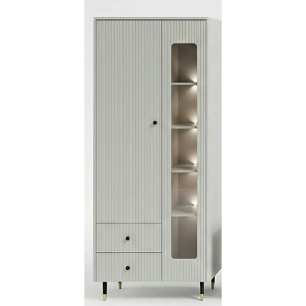 Mobilier de sufragerie moderna SIERRA, casmir/negru, PAL laminat, 3 piese