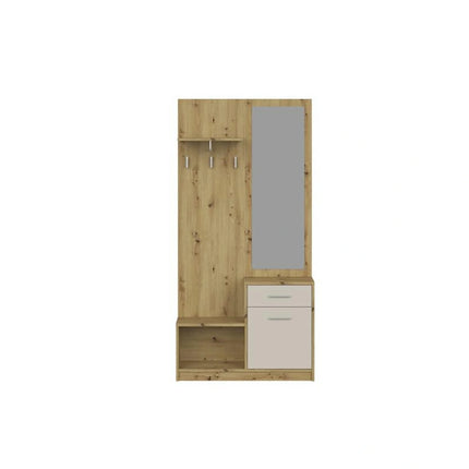 Mobilier hol PERGO, stejar artisan/casmir, PAL, 90x30x184 cm