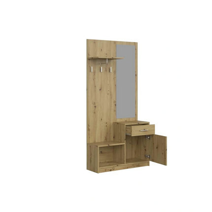 Mobilier hol PERGO, stejar artisan, PAL, 90x30x184 cm