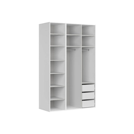 Dulap FLEX, casmir/alb, PAL, cu 3 usi, 150x66x240 cm