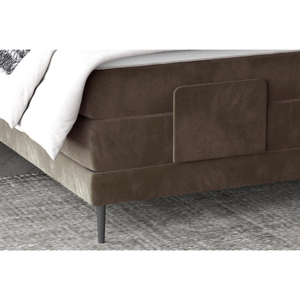 Pat boxspring NOEL 140, personalizabil, cu mecanism electric, saltele si topper 5 cm