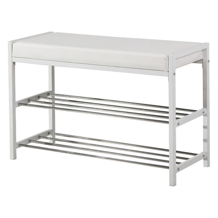 Pantofar DANIELA, alb/crom, metal, 80x30x52 cm