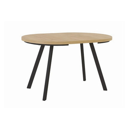 Masa extensibila PARES, stejar artisan/negru, PAL laminat/metal, 90/180x90x76 cm