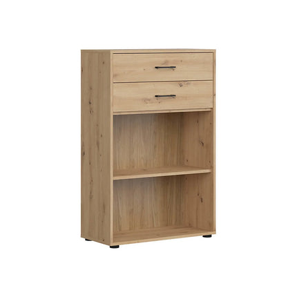 Comoda SPACE OFFICE, stejar artisan, PAL laminat, 80x37x122 cm