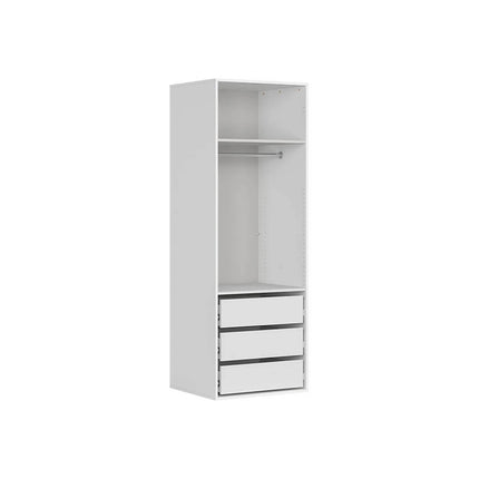Dulap FLEX, alb lucios, PAL, cu 2 usi, 75x66x218 cm