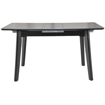 Masa extensibila OSTEN, negru cu efect de marmura, 110/140x80x76 cm