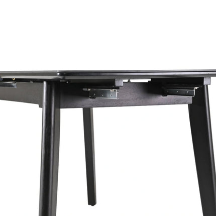 Masa extensibila OSTEN, negru cu efect de marmura, 140/180x80x76 cm