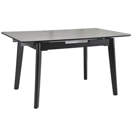 Masa extensibila OSTEN, gri cu efect de marmura/negru, 120/160x80x76 cm