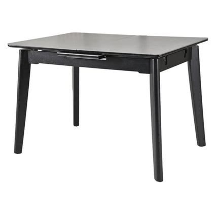 Masa extensibila OSTEN, gri cu efect de marmura/negru, 140/180x80x76 cm