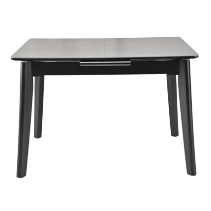Masa extensibila OSTEN, gri cu efect de marmura/negru, 110/140x80x76 cm