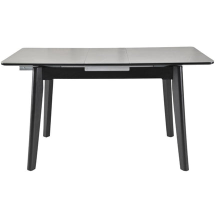 Masa extensibila OSTEN, gri cu efect de marmura/negru, 120/160x80x76 cm