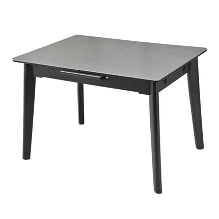 Masa extensibila OSTEN, gri cu efect de marmura/negru, 140/180x80x76 cm