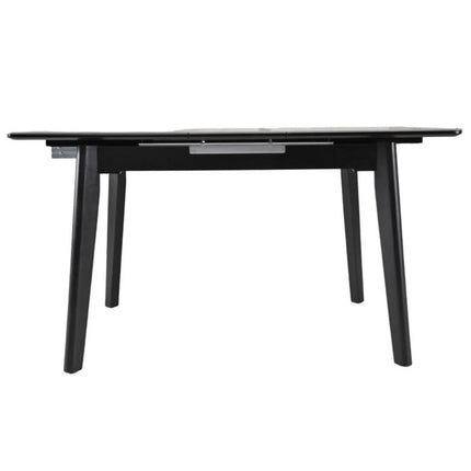 Masa extensibila OSTEN, gri cu efect de marmura/negru, 120/160x80x76 cm