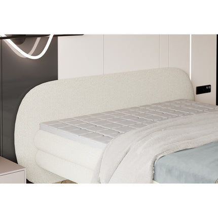 Pat boxspring OVO 180, personalizabil, cu saltele si topper 5 cm