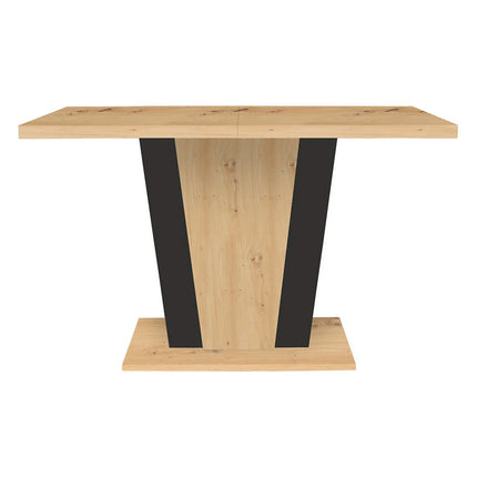 Masa extensibila ZALDER, stejar artisan/negru, PAL, 120/160x68x76 cm