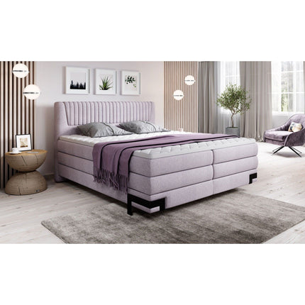 Pat PALIO 180 boxspring, personalizabil, 2 lazi depozitare, cu saltele si topper 5 cm