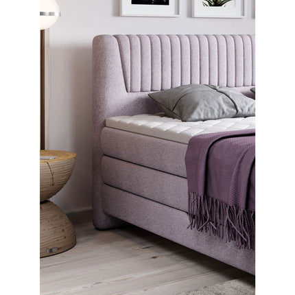 Pat PALIO 180 boxspring, personalizabil, 2 lazi depozitare, cu saltele si topper 5 cm