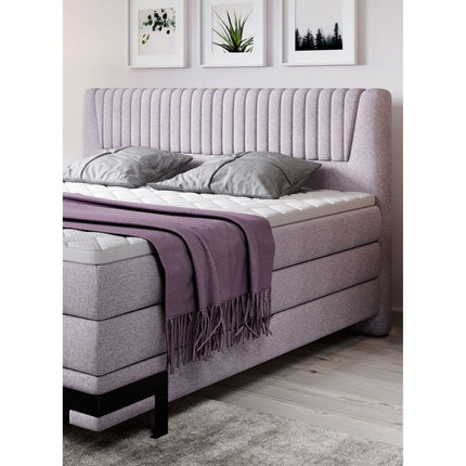 Pat PALIO 160 boxspring, personalizabil, 2 lazi depozitare, cu saltele si topper 5 cm