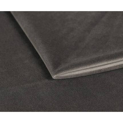 Canapea extensibila GANDI 140, stofa catifelata gri inchis - Riviera 97, cu tetiere reglabile, 207x102x95 cm