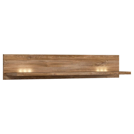 Polita GENT, stejar, PAL, cu iluminare LED, 139x27x25 cm