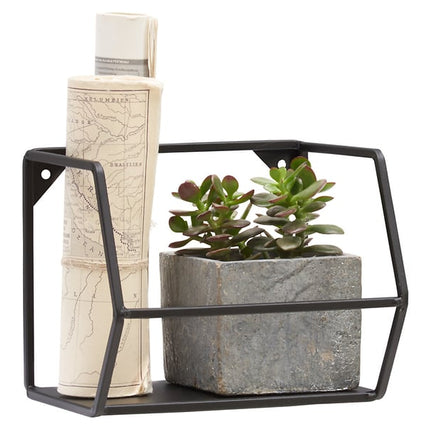 Raft NORA, negru, metal, 20x16x16 cm