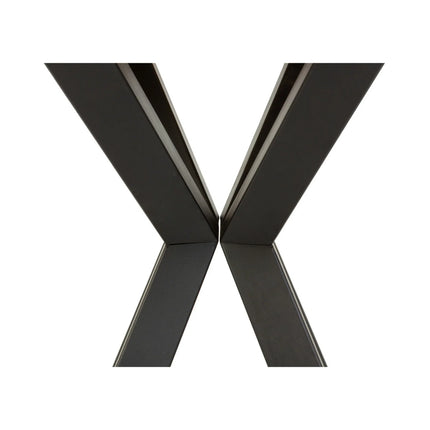 Masa extensibila ELAND, stejar wotan/negru, PAL laminat/metal, 100/200x100x76 cm