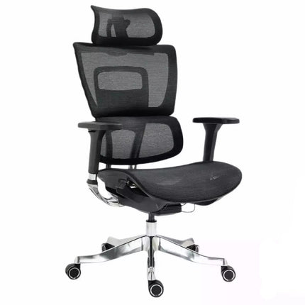 Scaun de birou WINNER LUX, negru/crom, plasa/metal, 64x51x114 cm