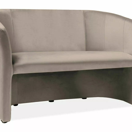 Canapea TM-2, stofa catifelata bej inchis - Bluvel 40, 126x60x76 cm