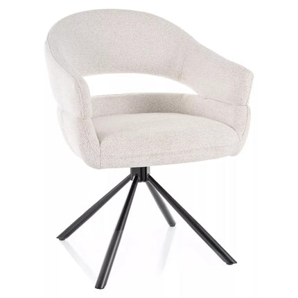 Scaun BORGO, bej - Raven 22, stofa clasica/metal, 58x45x87 cm