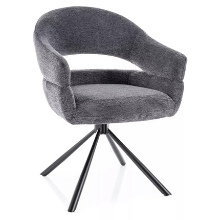Scaun BORGO, gri - Raven 18, stofa clasica/metal, 58x45x87 cm