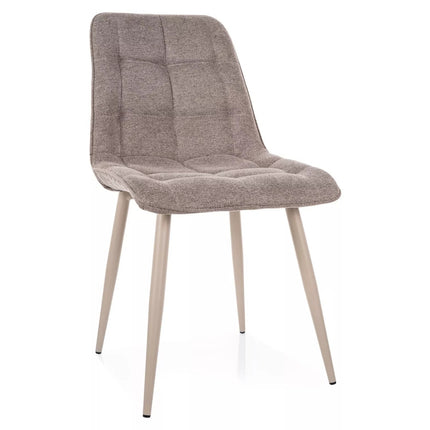 Scaun CHIC, bej - Brego 34, stofa clasica/metal, 50x58x88 cm