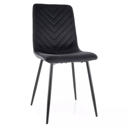 Scaun DAREN, negru - Bluvel 19, stofa catifelata/metal, 45x39x91 cm
