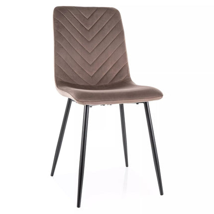 Scaun DAREN, cappuccino - Bluvel 38, stofa catifelata/metal, 45x39x91 cm