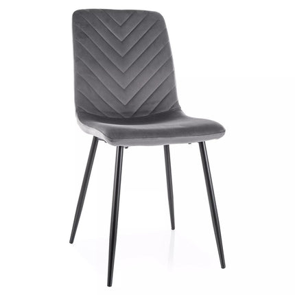 Scaun DAREN, gri - Bluvel 14, stofa catifelata/metal, 45x39x91 cm