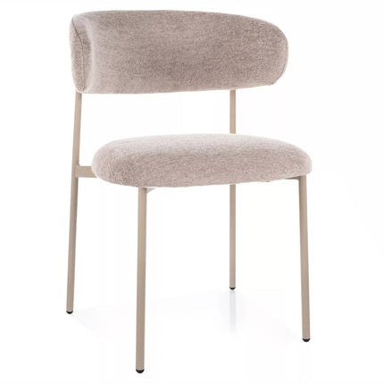 Scaun ELTON, bej - Brego 34, stofa clasica/metal, 56x46x80 cm